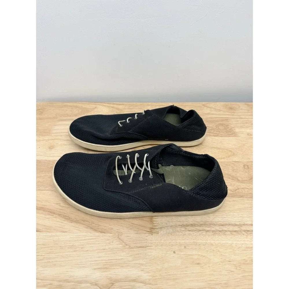 OluKai‎ Nohea Moku Sneakers Mens 10.5 Navy Blue Mesh Lightweight Boat Shoes #65